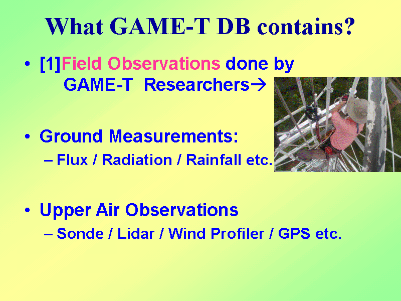What GAME-T DB contains?