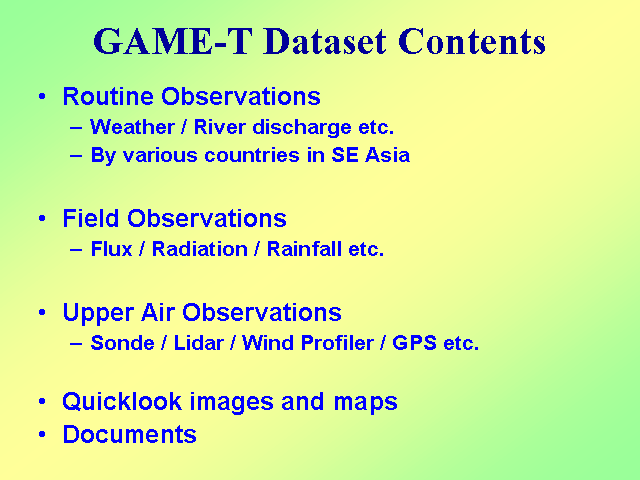 GAME-T Dataset Contents