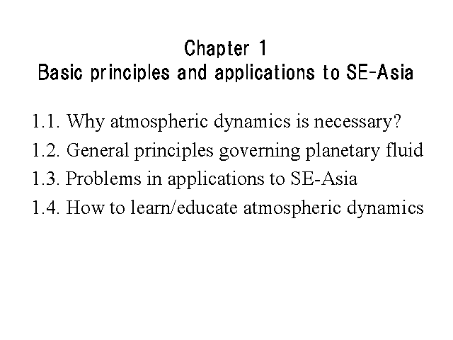 Chapter 1Basic principles and applications to SE-Asia