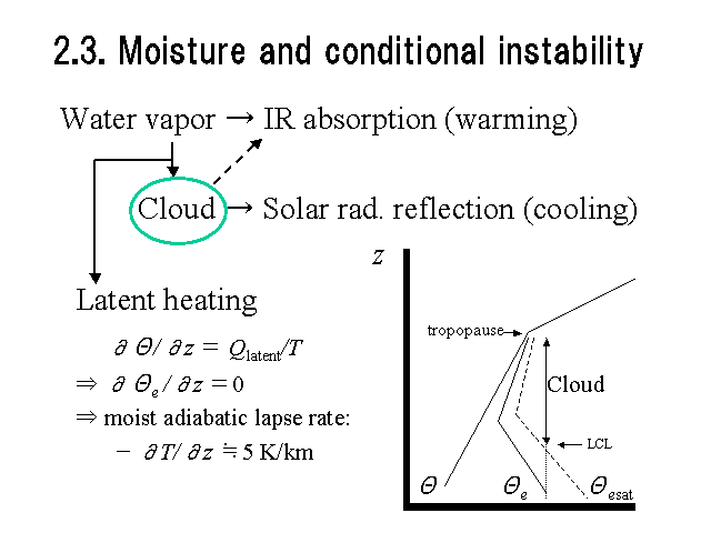 2.3. Moisture and conditional instability