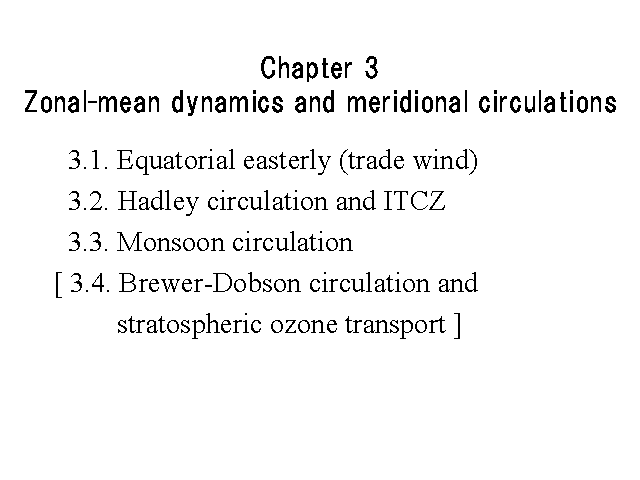 Chapter 3Zonal-mean dynamics and meridional circulations
