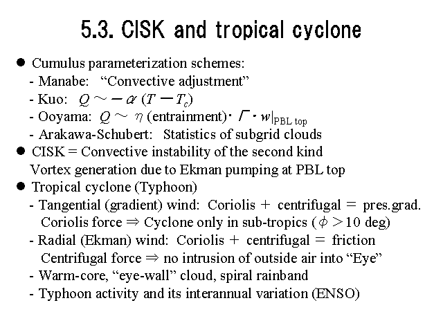 5.3. CISK and tropical cyclone
