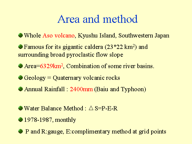 Area and method