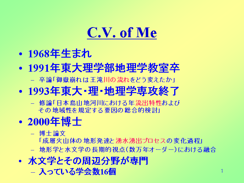 C.V. of Me